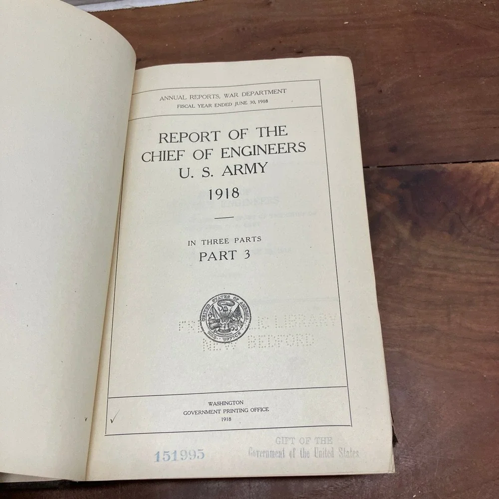 Annual Report Chief of Engineers U.S. Army Part 3 1918 Military History GPO